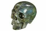 Realistic, Polished Labradorite Skull - Madagascar #151050-1
